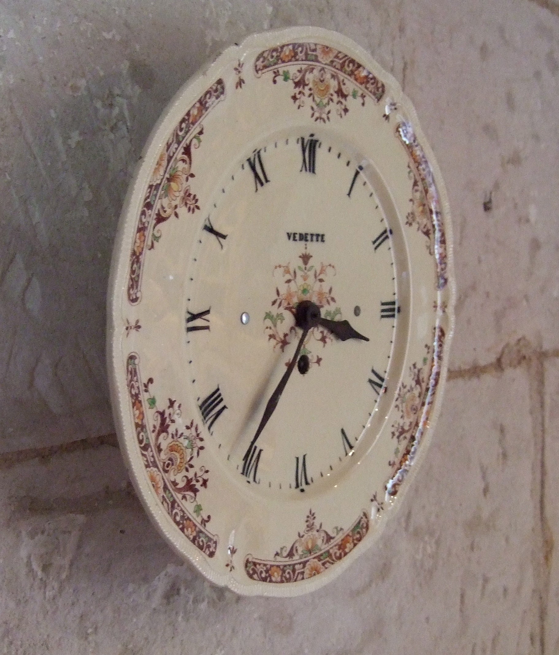 Antique French Ceramic Wall Clock by Vedette Circa 1900 Etsy Australia