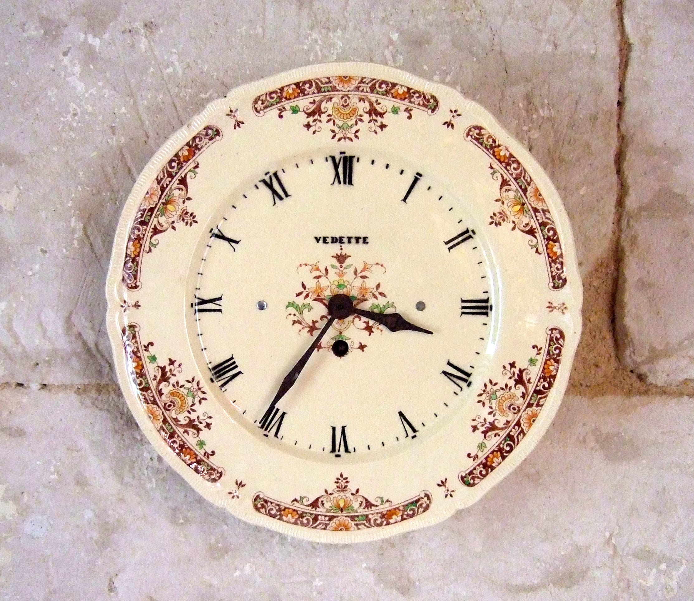 Antique French Ceramic Wall Clock by Vedette Circa 1900 Etsy Australia