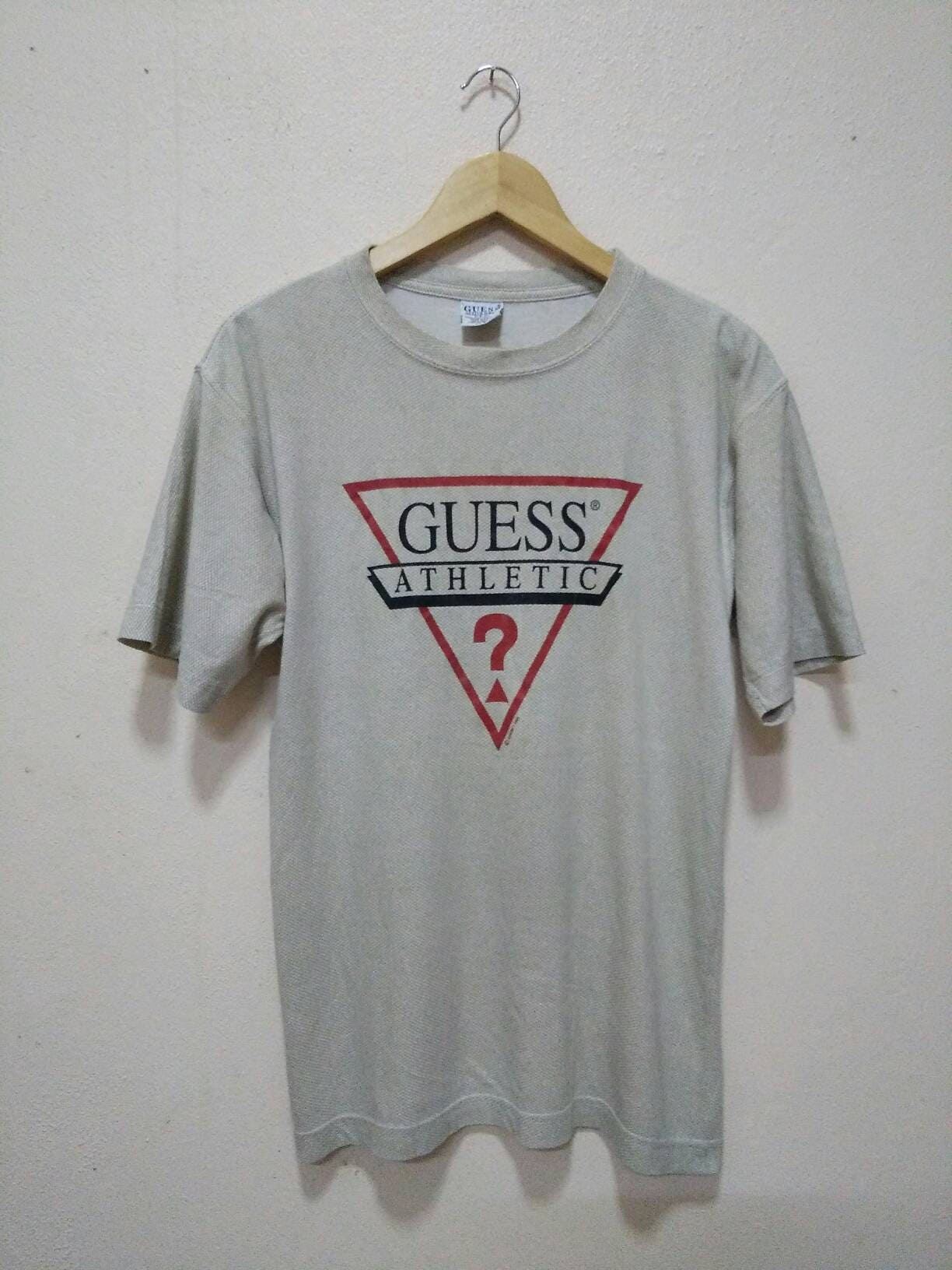 Vintage Guess Athletic 90's shirt t-shirts big logo mens | Etsy