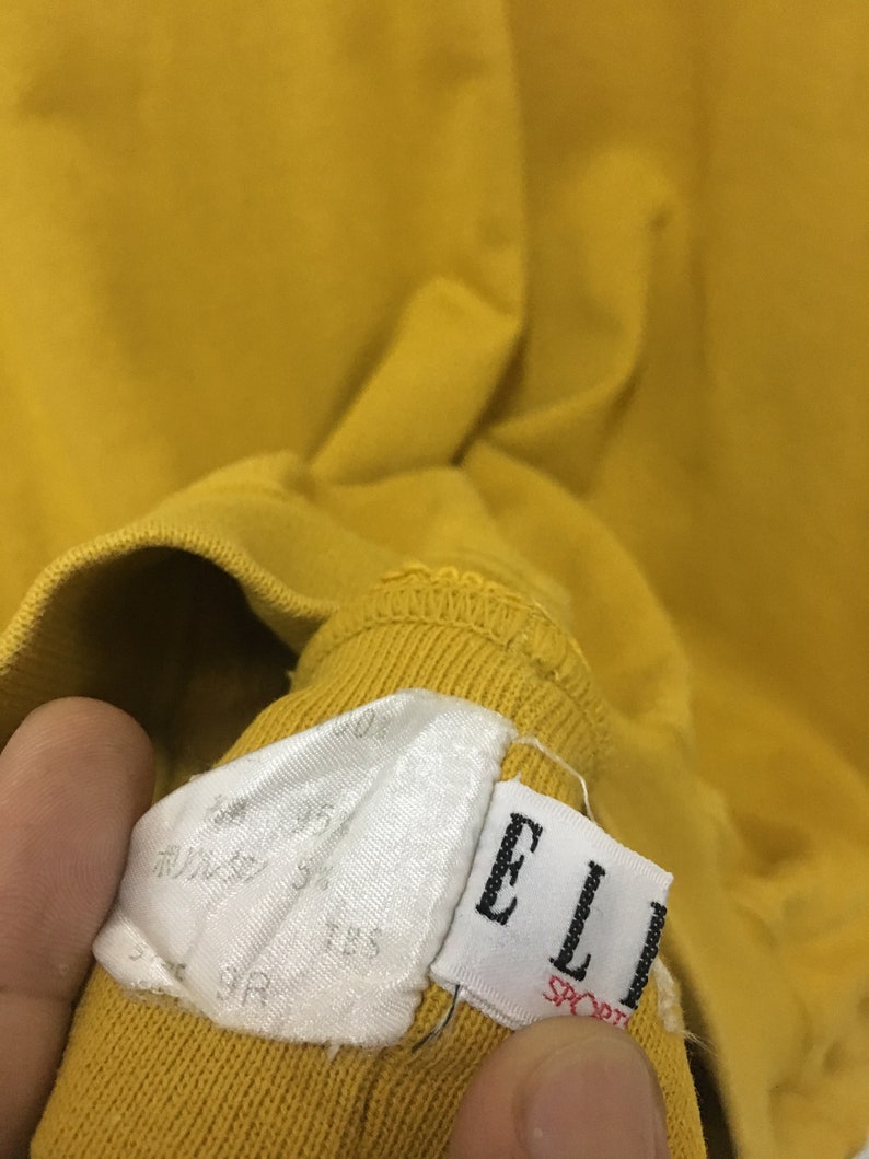 Elle Paris Sweatshirt Sweater Jumper Pullover size L long sleeve spell out