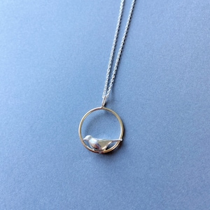 Delicate silver bird on ring necklace | silver bird and ring necklace| aesthetic bird pendant| birdwatchers necklace | silver bird pendant |