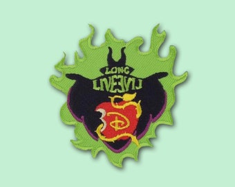 Disney Descendants Inspired "Mal's Long Live Evil" Embroidered Iron-on patch