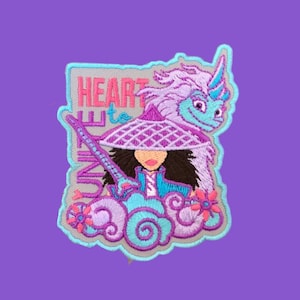 Raya and the Last Dragon Inspired &quot;Heart to Unite&quot; Embroidered Iron-on patch