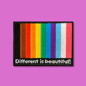 Different is beautiful Embroidered Iron-on patch