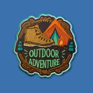 Outdoor Adventure Embroidered Iron-on patch