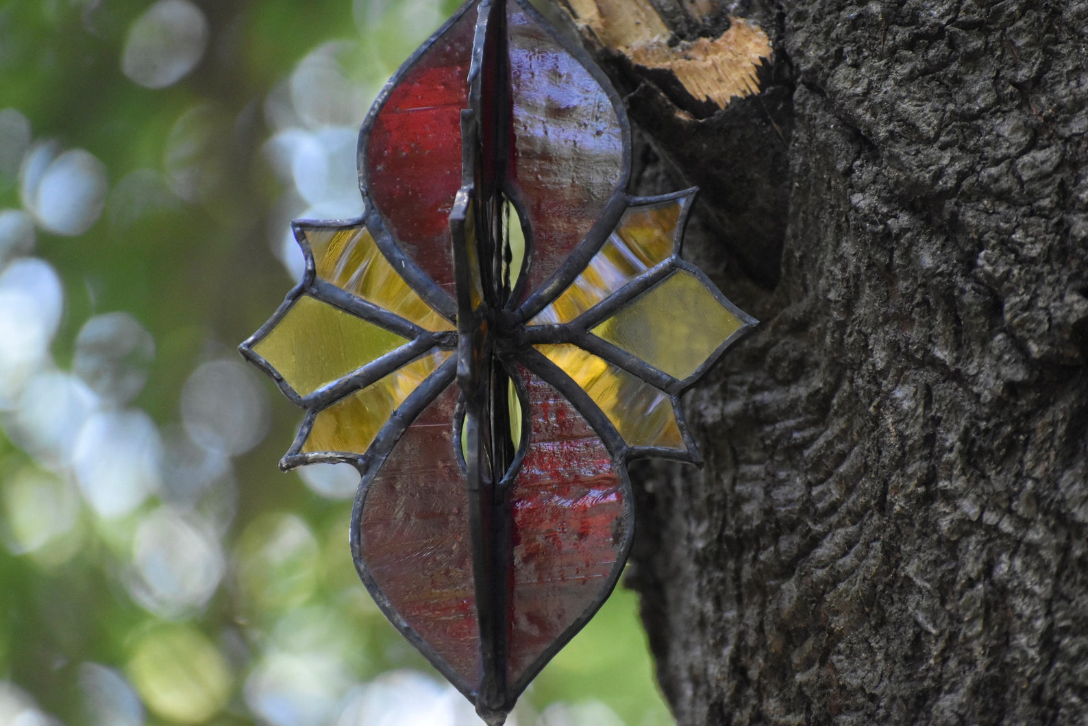 Stained Glass Hour Glass Shaped Sun Catcher Etsy