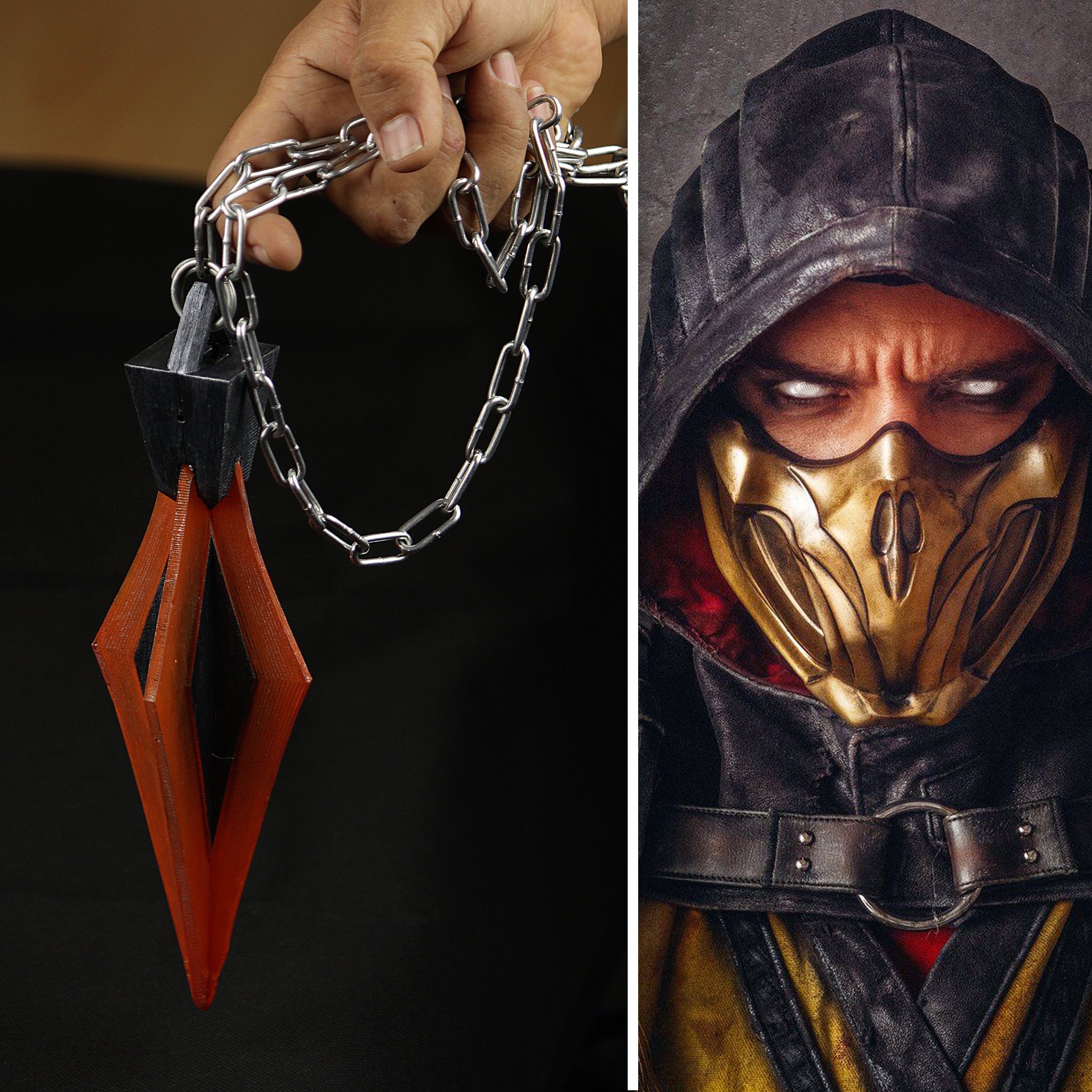 Scorpion Kunai knife Mortal Kombat 11 WITH LED LIGHT Etsy