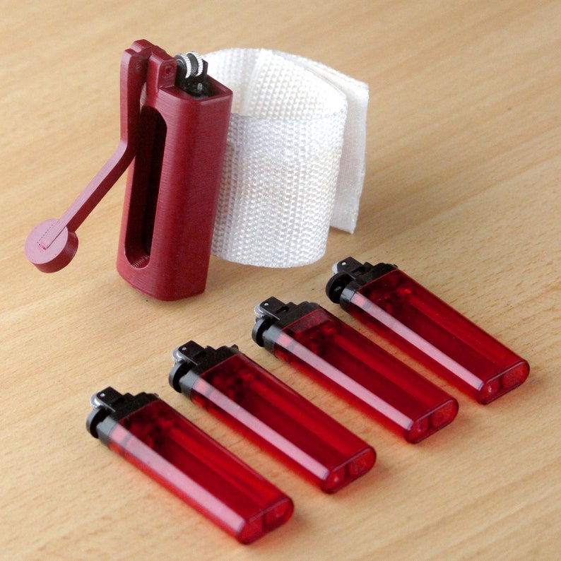 x2 web shooter RED fluid launcher with butane gas