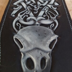 Guitar strap Blue skulls & souls. Free Shipping image 7