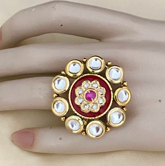 Kundan Finger Ring 157131 – Cherrypick