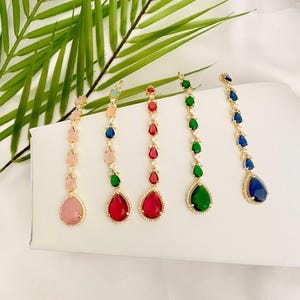 American Diamond Maang Ka Tikka, CZ Stone Gold Plated Tika,Indian Forehead Jewelry, Pakistani Jewelry, CZ Tikka,Jhoomar, Delicate Tikka
