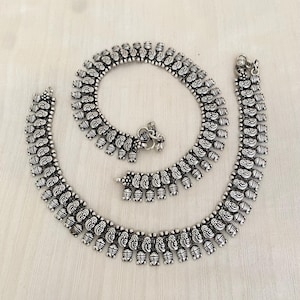 Silver Oxidised Anklets,Ghungroo Anklets, Payal,Tribal Anklets for women,Bollywood Indian Anklets, Vintage Look Anklets,Traditional Anklets,