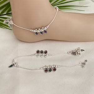 Silver look Alike Anklets,Ghungroo Anklets, Payal,Tribal Anklets for women,Bollywood Indian Anklets, ,Traditional Anklets,