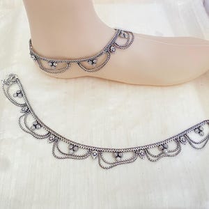 Silver Oxidised Anklets,Ghungroo Anklets, Payal,Tribal Anklets for women,Bollywood Indian Anklets, Vintage Look Anklets,Traditional Anklets,