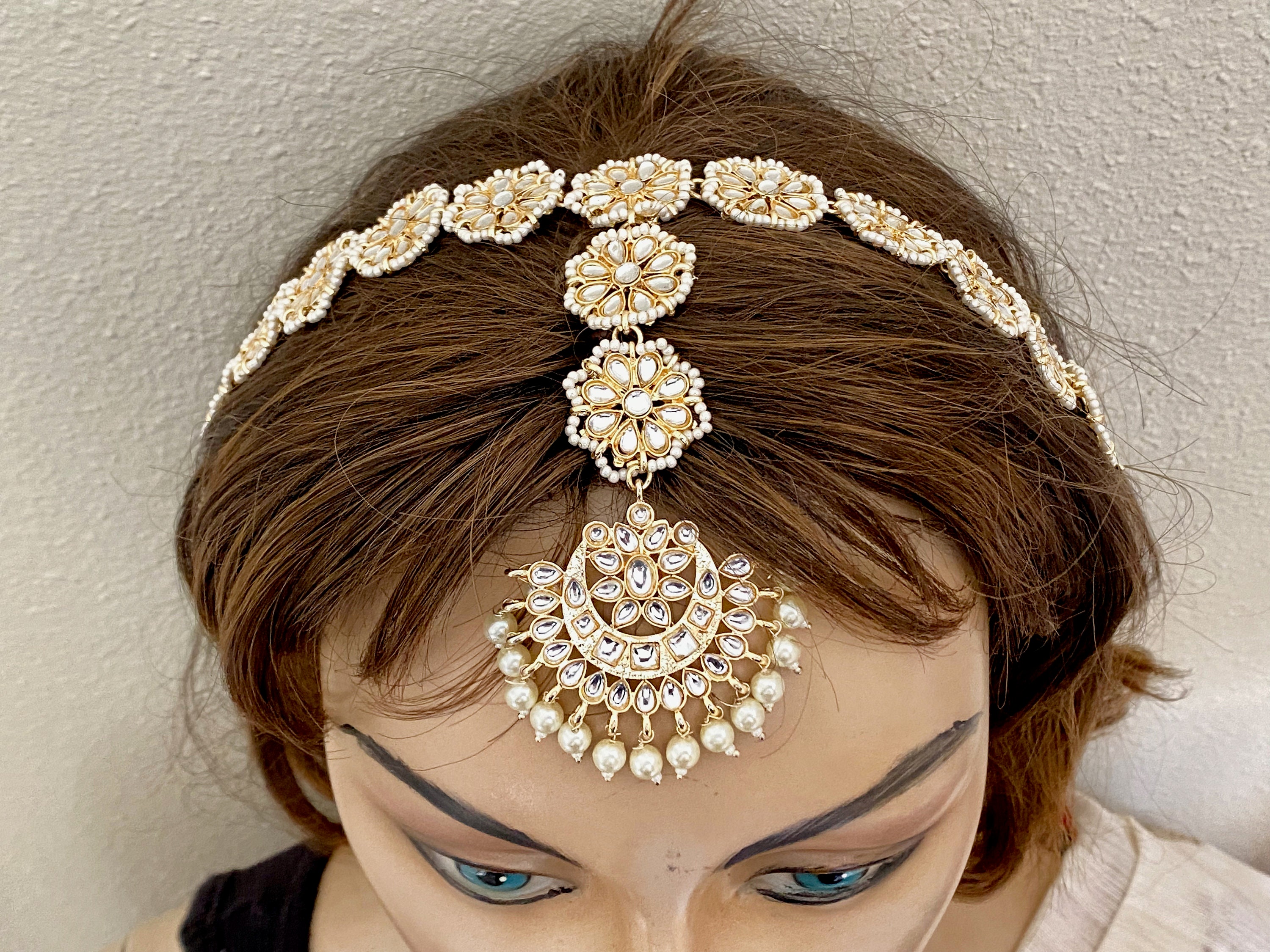 Kundan Head Chain - Etsy Kundan Head Chain - Etsy