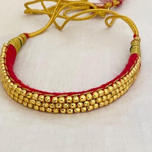 Kolhapuri Thushi Necklace Set,Indian Traditional/Wedding/Ethnic Choker Necklace,Jewelry for Nauvari or Paithani,Maharashtrian Jewelry