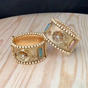 Matte Gold Finish Openable, Antique,2 pieces Bangles,Indian Pink Mint Kemp Stone Jewelry,South Indian Jewelry,Kada,Chudi,Bracelets