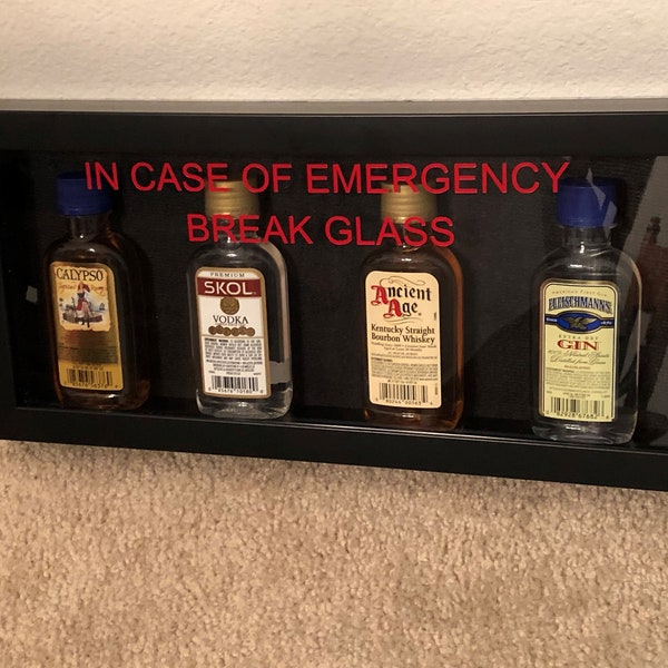 In Case of Emergency Shadow Box (ALCOHOL NOT INCLUDED)