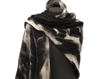 Men's PAGAN poncho/ wrap/ scarf/ Winter wool wrap/ Super soft and warm.