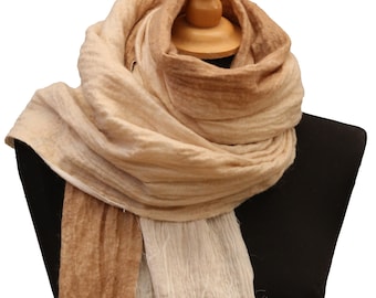 Desert scarf for men, Baby camel scarf in natural colors.