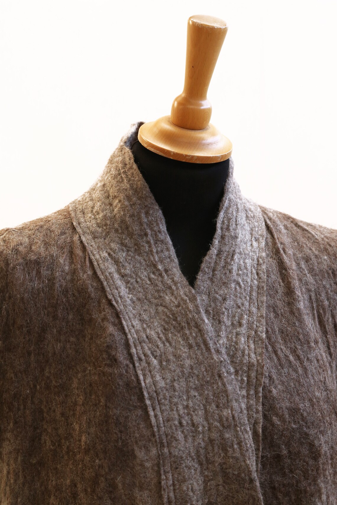 Brown Coat Men, Tribal Blanket Coat, Mens Brown Jacket, Handmade Felted