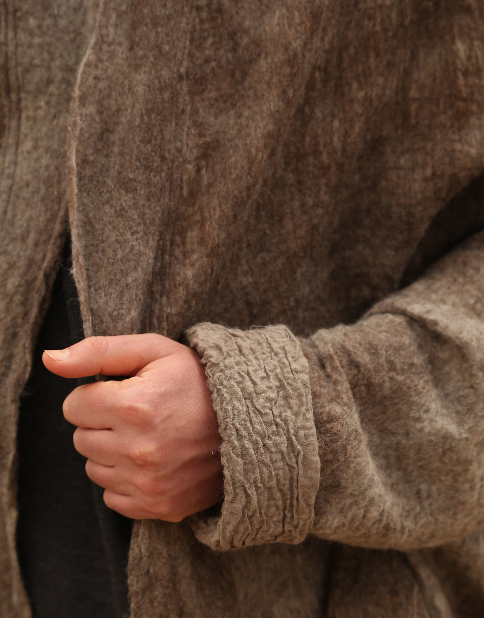 Brown Coat Men, Tribal Blanket Coat, Mens Brown Jacket, Handmade Felted
