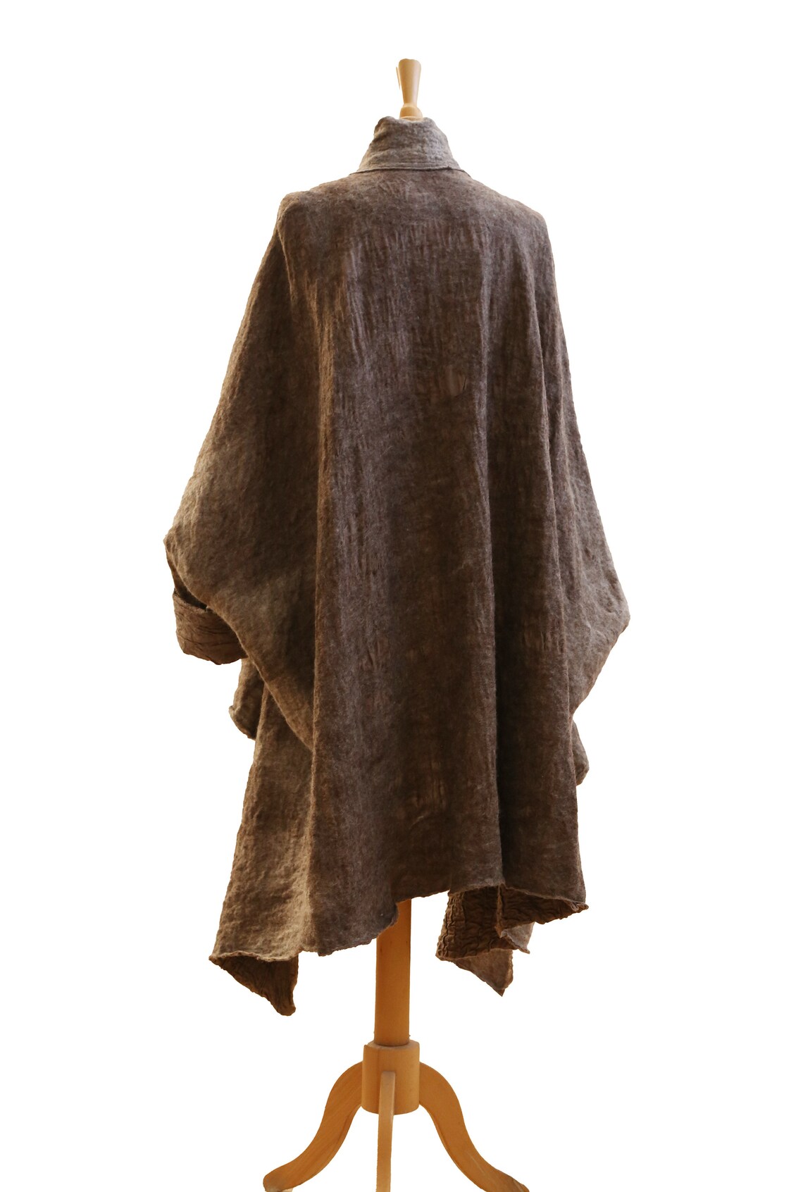 Brown Coat Men, Tribal Blanket Coat, Mens Brown Jacket, Handmade Felted