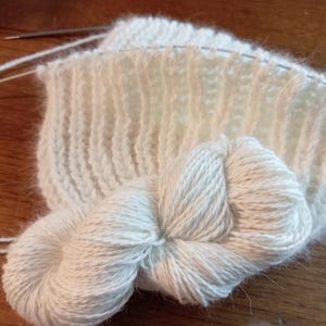 Angora Rabbit Yarn, 100% Angora, Italian Yarn, Soft Angora Wool, White Angora, 50g