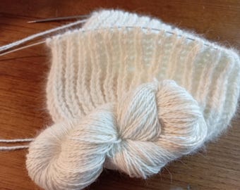 Hilo de conejo de angora, 100% angora, hilo italiano, lana de angora suave, angora blanca