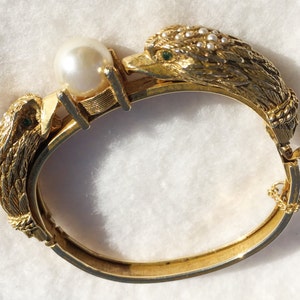 Castlecliff Gold Eagle Bangle Bracelet