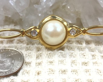 Monet Faux Pearl Brooch