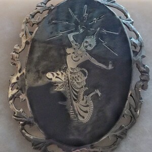 Vintage Sterling Silver &quot;Nekkala Goddess of Lightning&quot; Brooch Circa 1960&#39;s Made in Siam