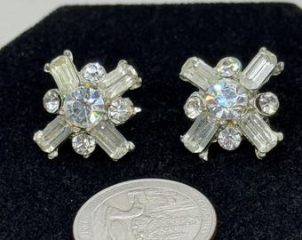 Vintage Clear Rhinestone Shoe Clips