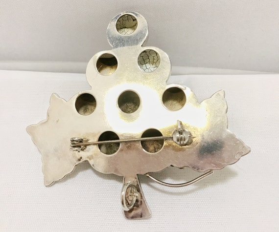 Vintage Sterling Silver Grape Brooch/Pin - image 4