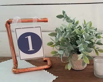 10-pk. COPPER TABLE NUMBER Stand/Display •&quot;S-FRaME&quot; Short Version •Perfect for Events: Wedding / Anniversary / Grad./ B-day • Real Copper