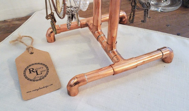 COPPER JEWELRY DISPLAY \u2022 Personal or Retail use \u2022 Gift for HiM or HeR \u2022 Christmas Mother/'sFather/'s Day B/'day \u2022 Real Copper Structure