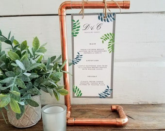 COPPER TABLE NUMBER Stand/Display • &quot;S-Frame&quot; TAll version • Perfect for Events: Wedding / Anniversary / Grad. / Birthday • Real Copper!