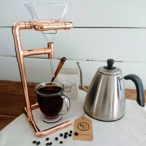 PoUR-OVER CoFFEE MaKER • 100% Solid CoPPER Pipe Construction • Perfect Gift 4 the CoFFEE FAN(atic) In Your Life • Real Copper Structure