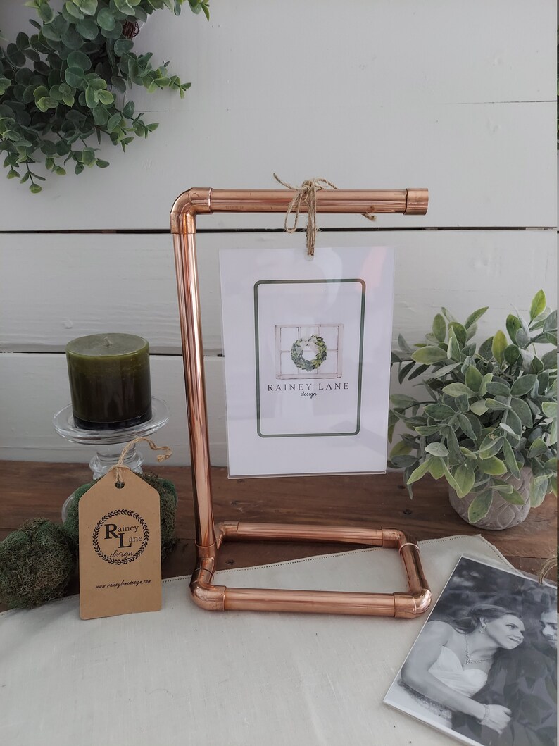 Real Copper Pipe 5x7 Rectangle Base Photo Frame W Plexiglass U2022 Ideal 7th Or 22nd Anniversary Gift U2022 Perfect Gift Decor Weddings Portraits Frames Novadigital Net