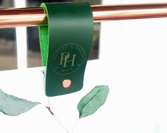 NEW!!!!!!Leather Sign Hanging Straps with Copper colored rivet. (Two straps and two rivets included in each order.)