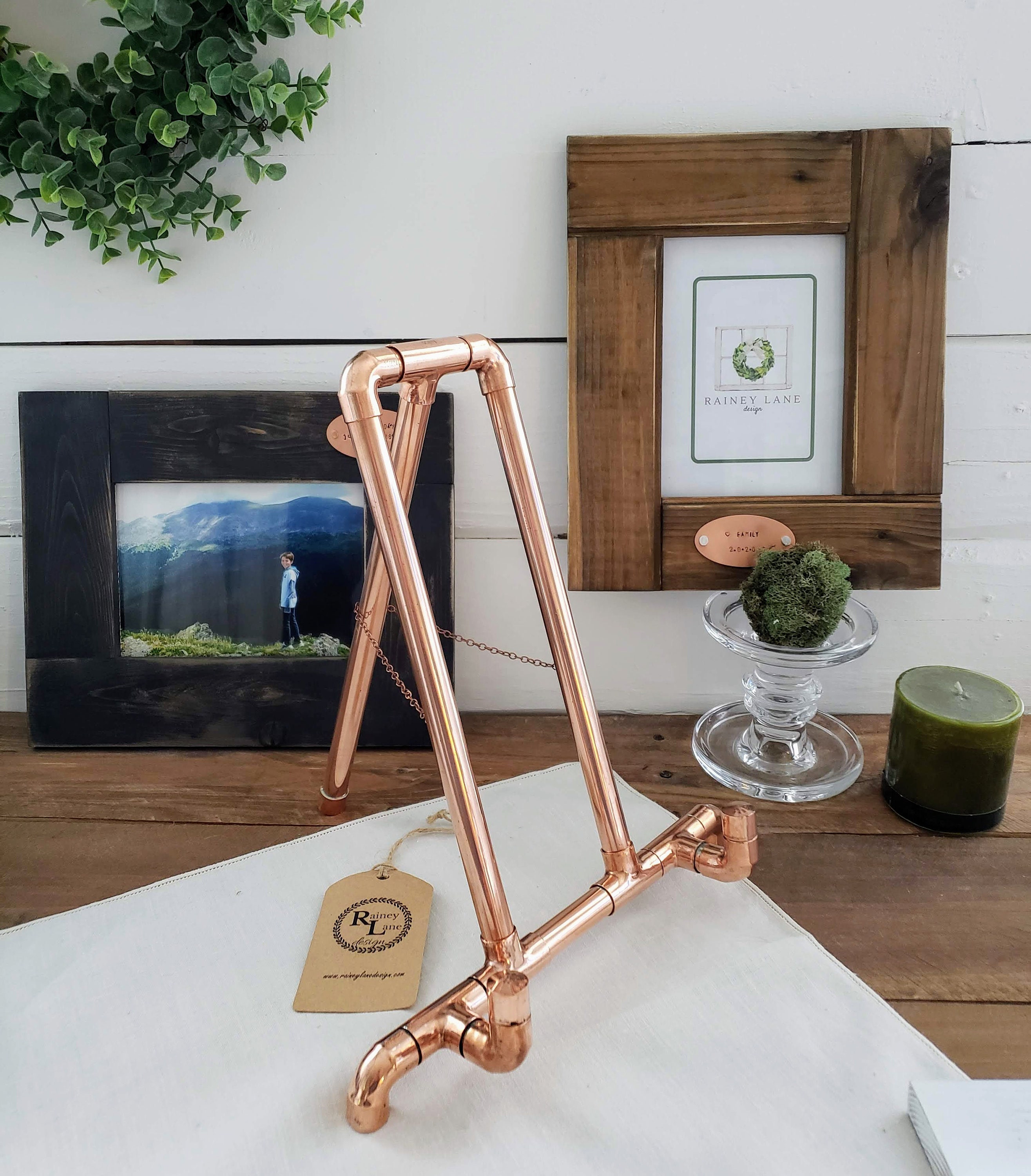 Portable Large Photo Easel Stand, Rustic Display for Wedding