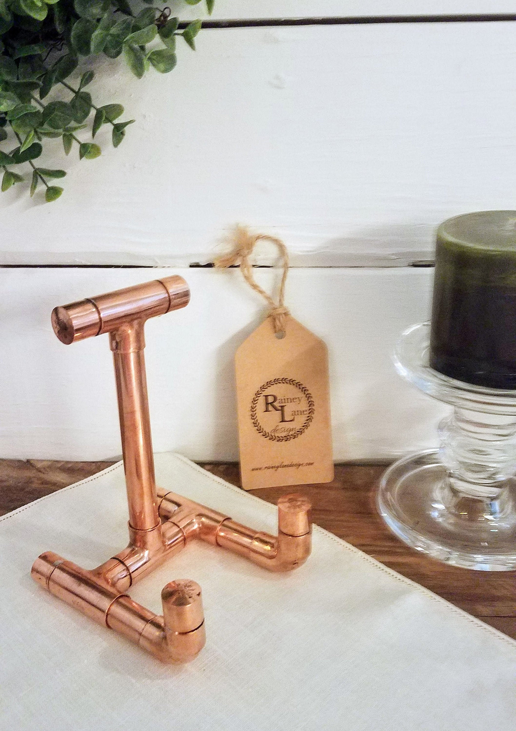 Multi-functional, real COPPER TABLET STAND • does extended duty as a PLAtE STaND or ARTWoRK StAND  • Gift for HiM or HeR