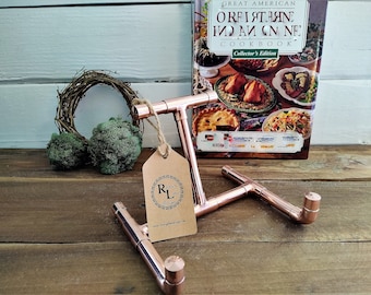 COPPER CookbooK/Bible/Large Tablet Stand • Gift for Him or Her • A Great Complimentary Gift w/ Lg. Book/Bible/Artwork • Perfect for Chefs!
