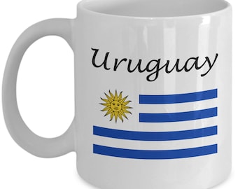 Flag of Uruguay, 11 oz. white mug