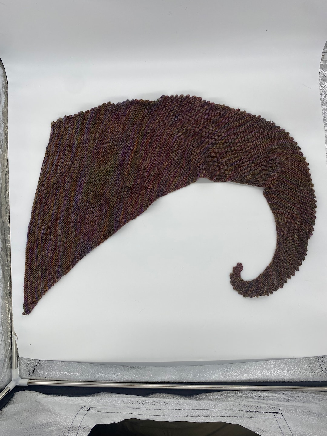 hitchhiker shawl with eyelets
