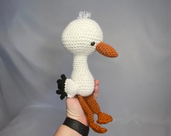 Stork, kids toy, baby shower, crochet stork, stuffed animal