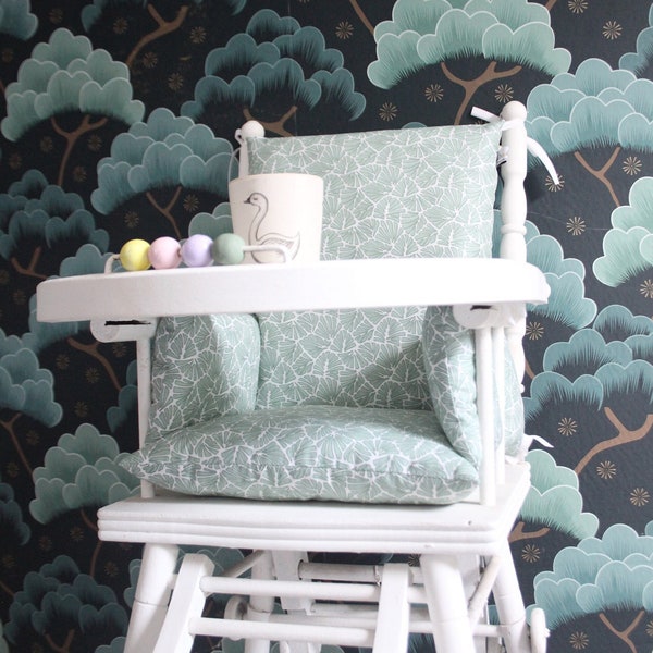 Baby high chair cushion in Oeko-Tex coated cotton / Arthur