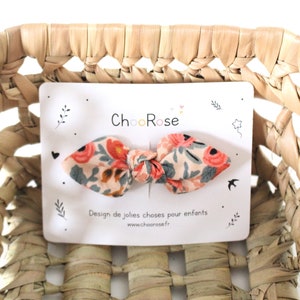 Baby/Little Girl Floral Fabric Bow Barrette