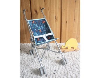 Kinderwagen aus gestepptem Rohrgeflecht für Puppen / Nachbildung eines Kinderspielzeugs - Modell ist in 1 bis 2 Werktagen versandbereit!