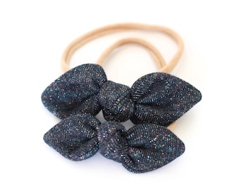 Headband noeud molleton lurex Galaxy